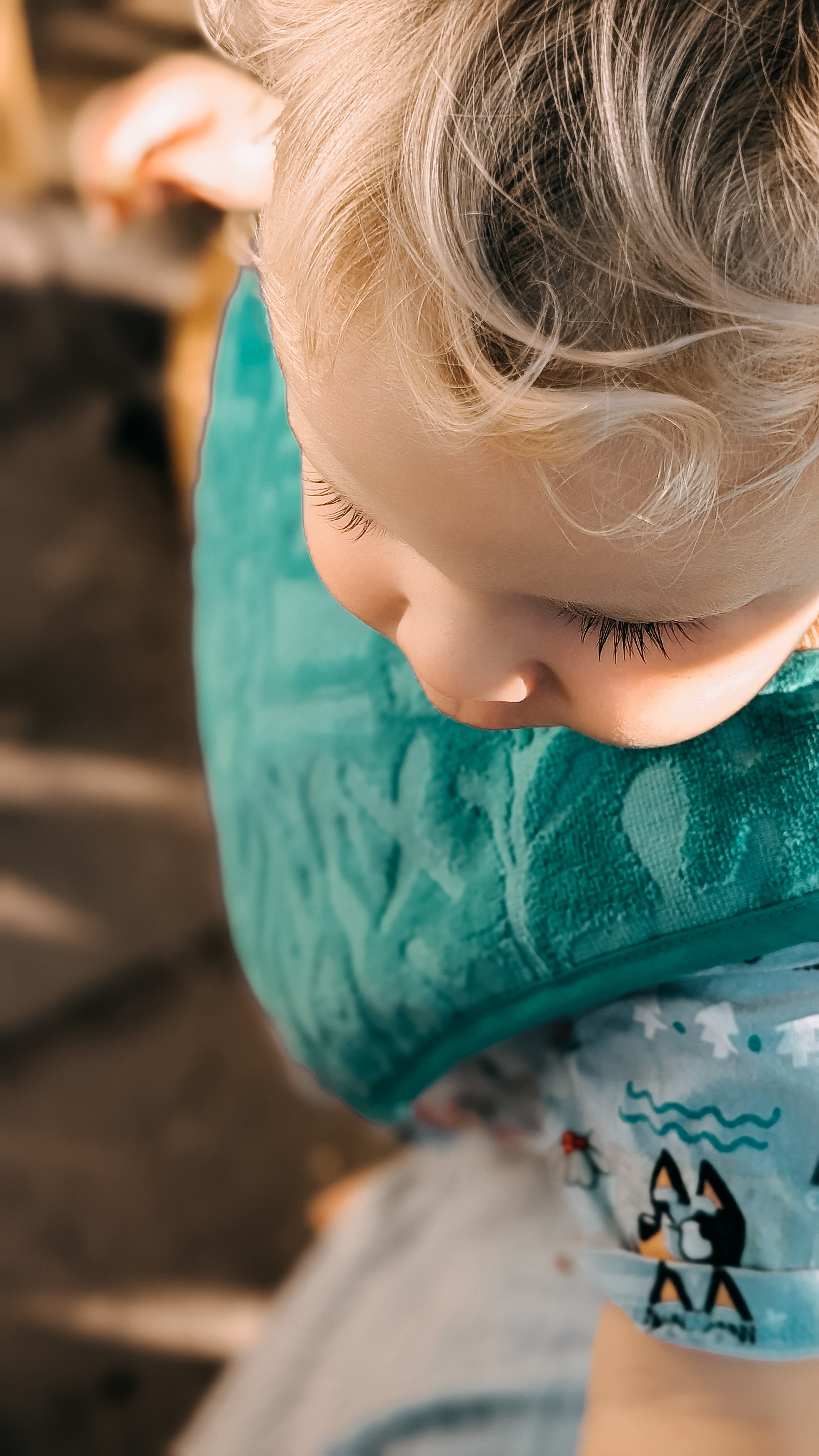 Dribble/Travel Towel Bib - Seafoam