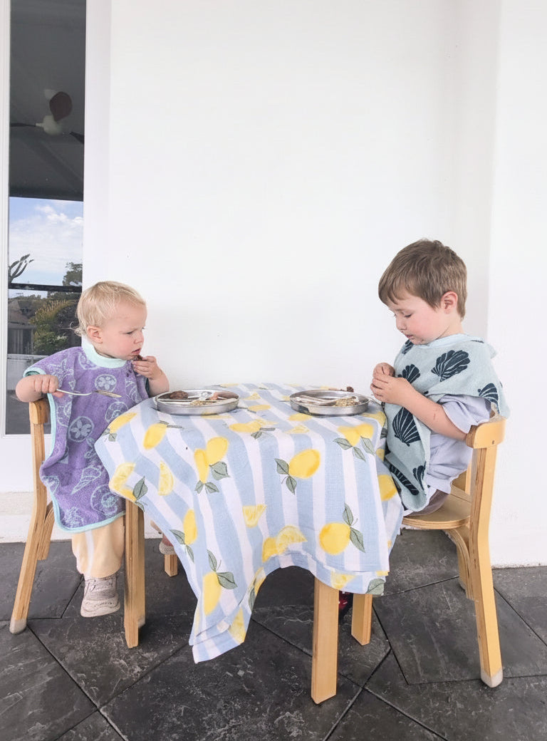 TERRYTOTS Rugrats Towel Bib with Buttons {Lilac & Mint}