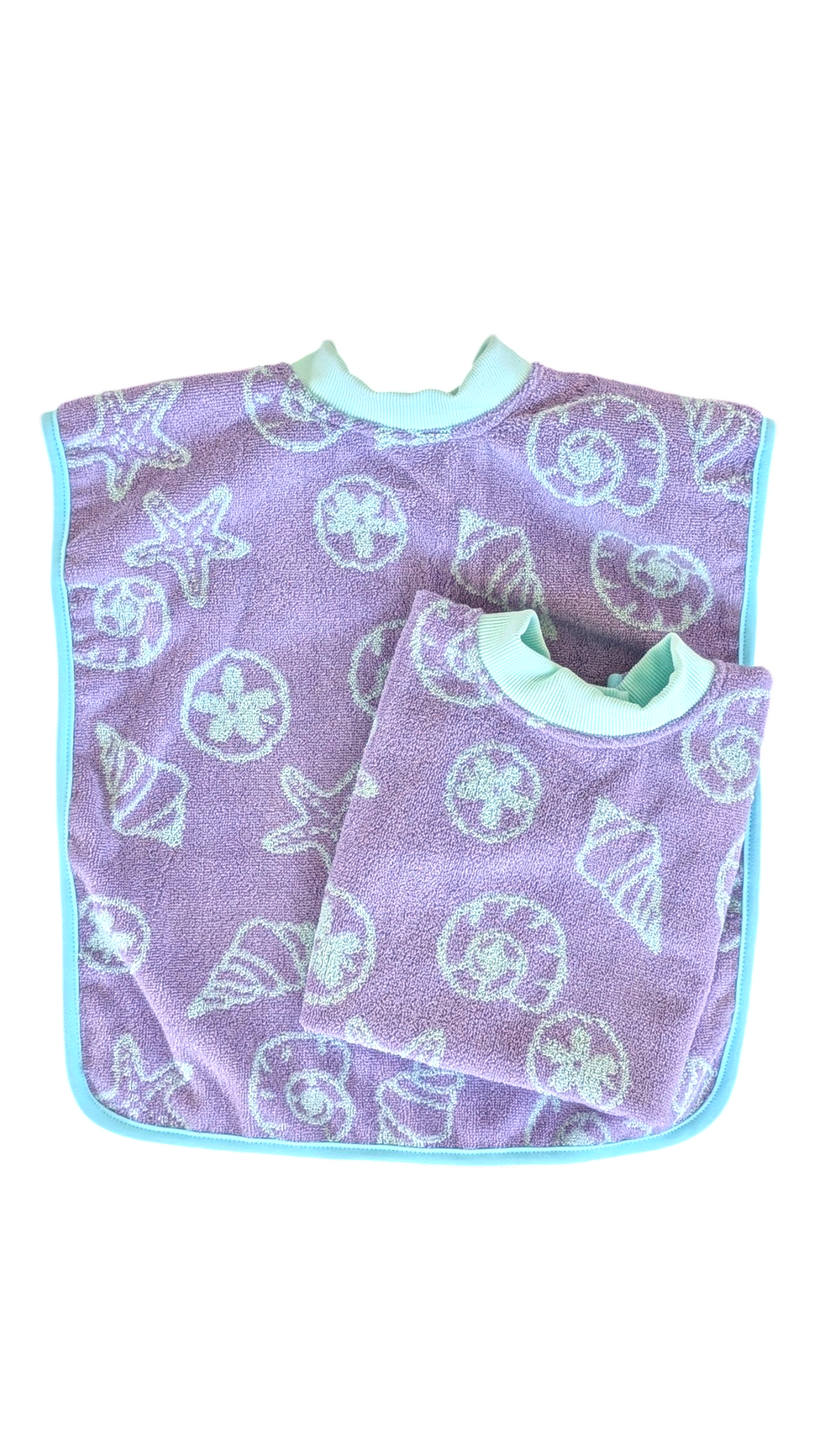 TERRYTOTS Rugrats Towel Bib with Buttons {Lilac & Mint}