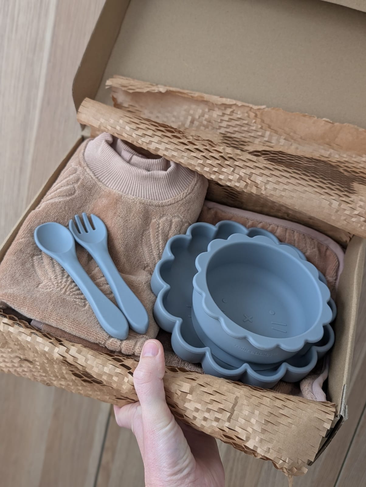 Starting Solids Set includes Terrytots Towel Bib