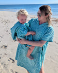 Hooded Towel Poncho ADULT (OSFM) - Seafoam